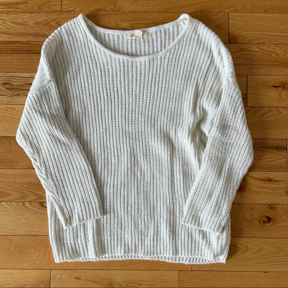 White Knit Sweater from Forever 21
